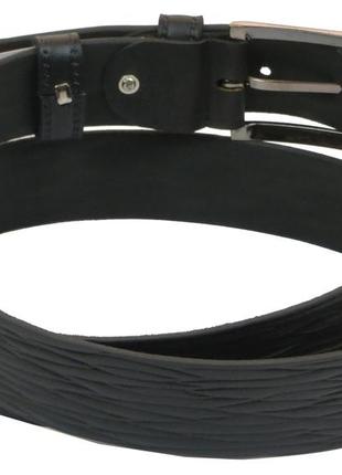 Мужской кожаный ремень daymart под брюки skipper 1034-33 черный 3,3 см2 фото