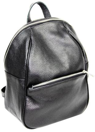 Кожаный женский рюкзак daymart borsacomoda черный 9 л