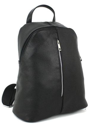 Женский кожаный рюкзак daymart borsacomoda 14 л черный