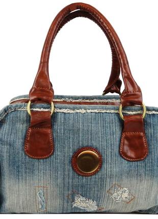 Невелика молодіжна джинсова сумка daymart fashion jeans bag синя2 фото