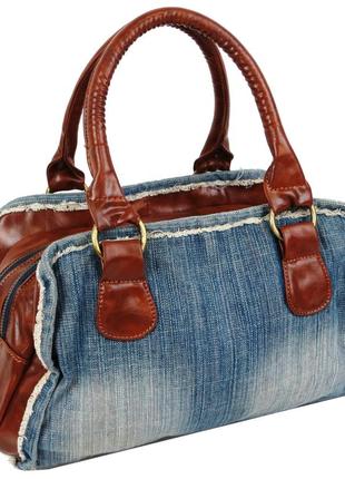 Невелика молодіжна джинсова сумка daymart fashion jeans bag синя5 фото