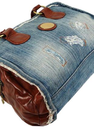 Невелика молодіжна джинсова сумка daymart fashion jeans bag синя7 фото