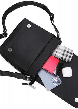 Мужская сумка daymart планшетка из эко кожи pu reverse черная5 фото