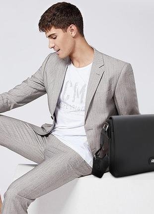 Мужская сумка daymart планшетка из эко кожи pu reverse черная2 фото