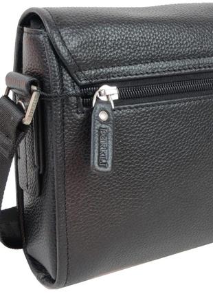 Мужская сумка daymart, планшетка из натуральной кожи barkli черная7 фото
