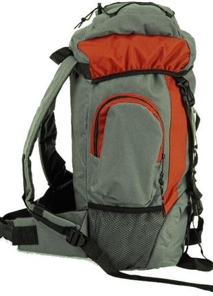 Легкий похідний рюкзак daymart 35l acamper сірий з червоним3 фото