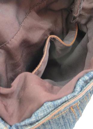 Джинсовая сумка daymart в форме женской юбки fashion jeans bag темно-синяя9 фото