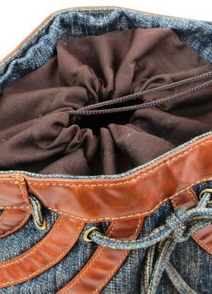 Джинсовая сумка daymart в форме женской юбки fashion jeans bag темно-синяя7 фото