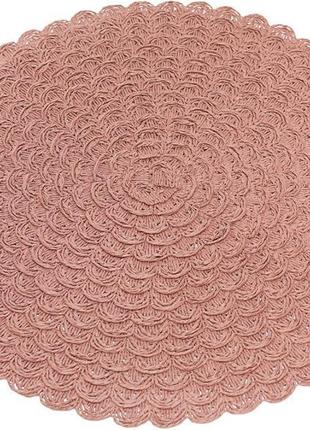 Набір 6 сервірувальних килимків "margrese в'язана серветка" 38см  daymart попіл троянди (підтарільники)