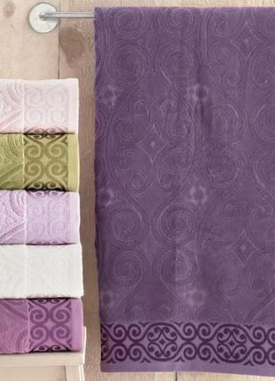 Набір 6 рушників pupilla hanzade 70х140см  daymart   (банні), велюр