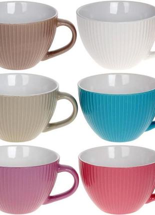 Набір 6 керамічних чашок "аліканте" 450мл daymart  пастель