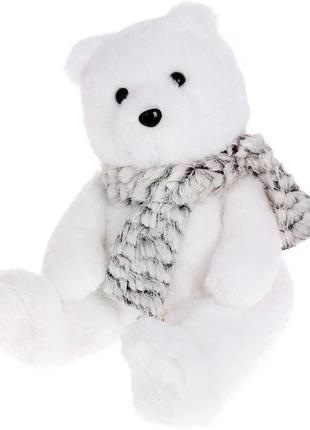 Декоративна іграшка "білий ведмедик" 29см