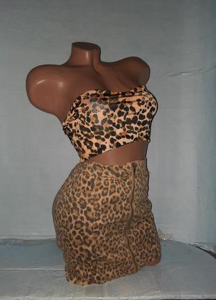 Топ женский леопардовый, топик5 фото