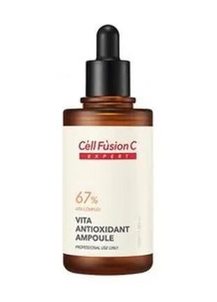 Антиоксидантна сироватка cell fusion c expert vita antioxidant ampoule для всіх типів шкіри обличчя, 100 мл
