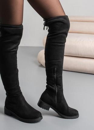 Ботфорты женские зимние fashion rocinante 3866 36 размер 23,5 см черный4 фото