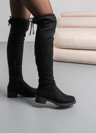 Ботфорты женские зимние fashion rocinante 3866 36 размер 23,5 см черный5 фото