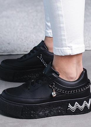 Кросівки жіночі fashion rule 3511 38 розмір 24 см чорний