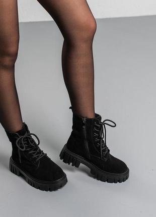 Ботинки женские fashion pip 3807 36 размер 23,5 см черный