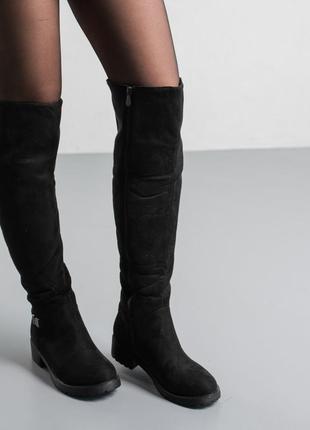 Ботфорты женские зимние fashion raven 3841 36 размер 23,5 см черный