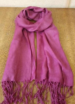Пашмина палантин рожевий шарф