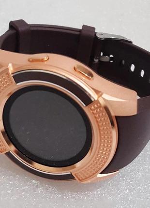 Умные смарт-часы smart watch v8. цвет: золотой2 фото