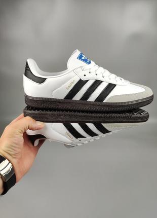 Мужские кроссовки adidas samba white core black