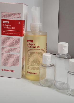Гидрофильное масло для лица с коллагеном и аминокислотами medi-peel red lacto collagen cleansing oil, 200 мл,30мл,50мл,15мл миниатюра1 фото