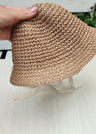 Дитяча плетена панама, літня панама, капелюх солом'яний