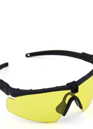 Окуляри захисні pj tactial glasses black/yellow