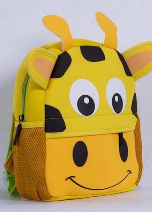 Детский рюкзак с жирафом жёлтый / рюкзак с животными2 фото