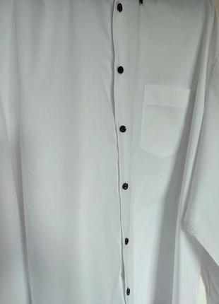 Рубашка мужская белая большая белоснежная классическая интересная