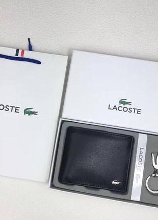 Мужской кожаный кошелёк lacoste  лакоста купить