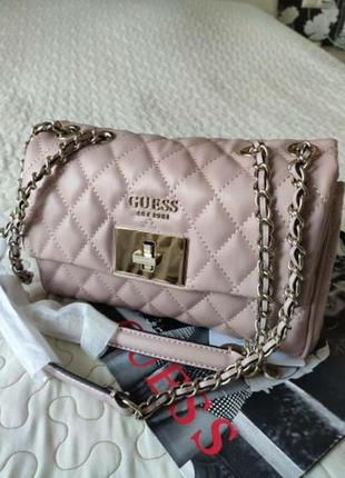 Кроссбоди crossbody сумка guess sweet candy пудровая