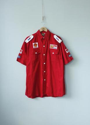 Ferrari marlboro shell 80-90s винтажная рубашка гоночная vintage kawasaki honda bridgestone nascar футболка с вышитыми логотипами2 фото