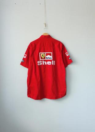 Ferrari marlboro shell 80-90s винтажная рубашка гоночная vintage kawasaki honda bridgestone nascar футболка с вышитыми логотипами