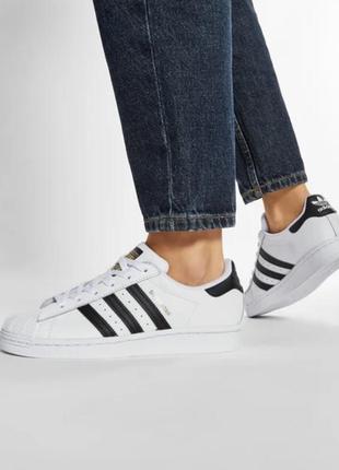 Женские белые кроссовки adidas superstar original размер 362 фото