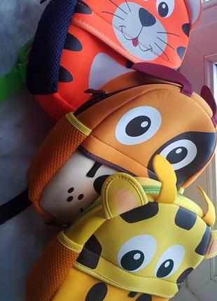 Детский рюкзак с тигренком оранжевый / рюкзак с животными7 фото