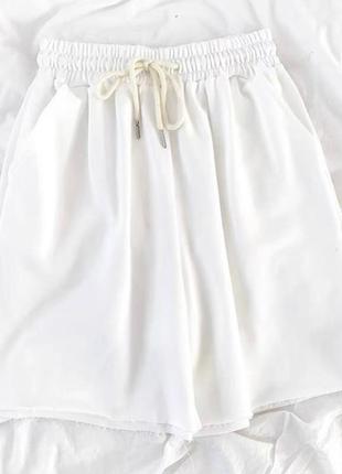 🎨5 цветов! стильные женские шорты белые, белый жэнкие бежевый шорты1 фото