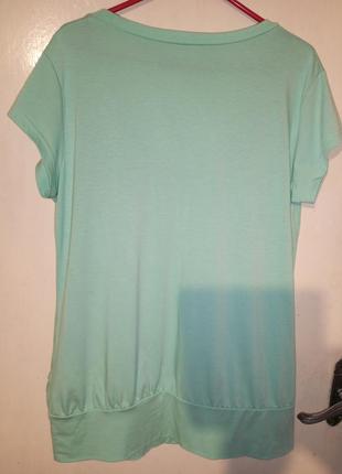 Трикотажная,оригинальная,мятная блузка-футболка с карманами?,большого размера,bonprix3 фото