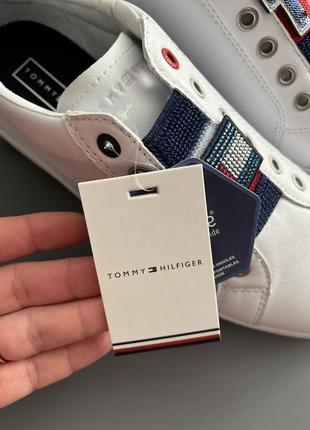 Tommy hilfiger белые кожаные кеды кроссовки оригинал4 фото