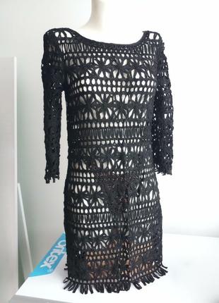 Платье накидка вязкая тесьма