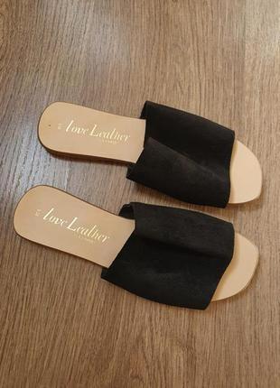 Шлепанцы натуральная кожа замша размер 38