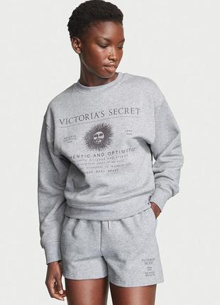 Флісовий світшот пуловер коттон xs(s)  оригінал victoria's secret виктория сикрет вікторія сікрет9 фото