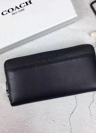 Мужской кожаный клатч coach кошелек купить
