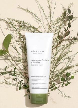 Mary&may houttuynia cordata + tea tree cleansing foam