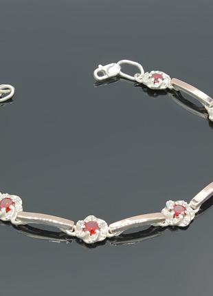 Браслет из серебра с золотыми вставками гламур