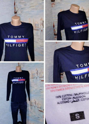 Лонг женский, женская футболка с длинным рукавом  tommy hilfiger, женская обувь, женская одежда, распродажа1 фото