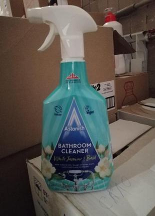 Спрей для ванни та душових кабін astonish bathroom cleaner white jasmine and basil 750 мл