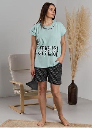Комплект женский шорты и футболка 10886