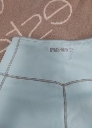 Легінси двосторонні s gymshark reversible light grey/pale turquoise5 фото